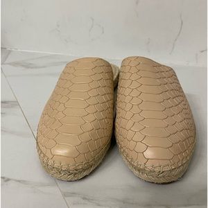 Sole Society Pink leather slip-on espadrille mules 7.5M